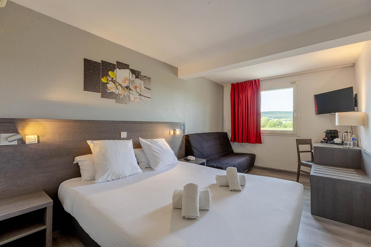 Chambre supérieure avec vue sur les vignes